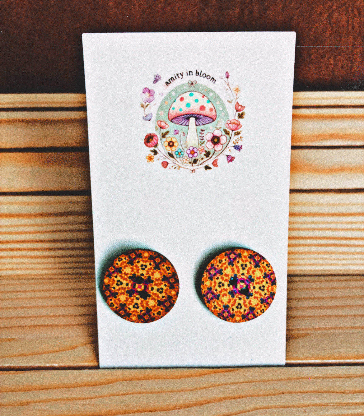 Kaleidoscope Reverie · Button Bestie Earring | Amity in Bloom Original