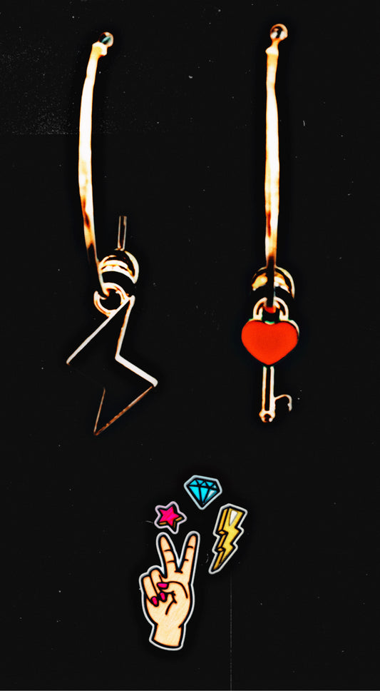 Shock to the Heart Hoop Earrings | Amity in Bloom Original