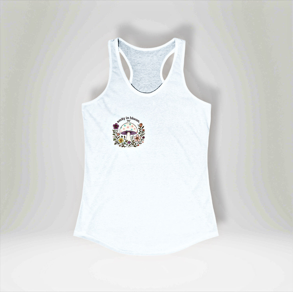 Rainbow Mush Logo Racerback Tank | Amity in Bloom Original