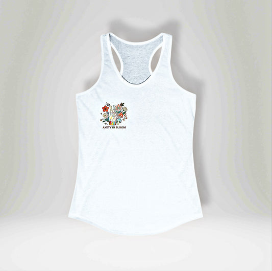 Peace Out Rainbow Logo Racerback Tank | Amity in Bloom Original