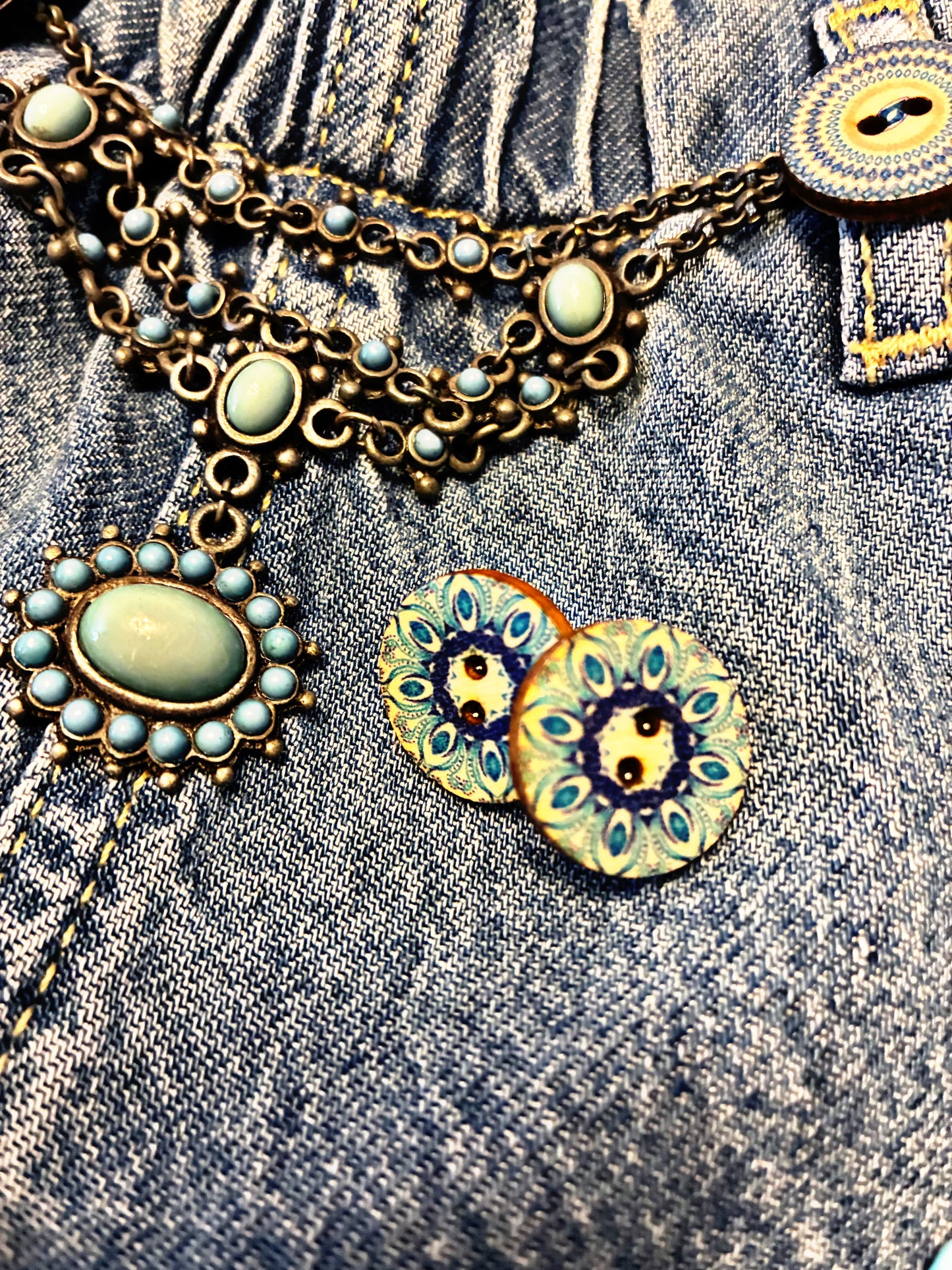 Poppy Chain Denim | Amity in Bloom Upcycled Design