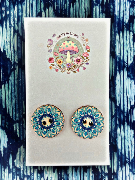 Blue Moon · Button Bestie Earring | Amity in Bloom Original