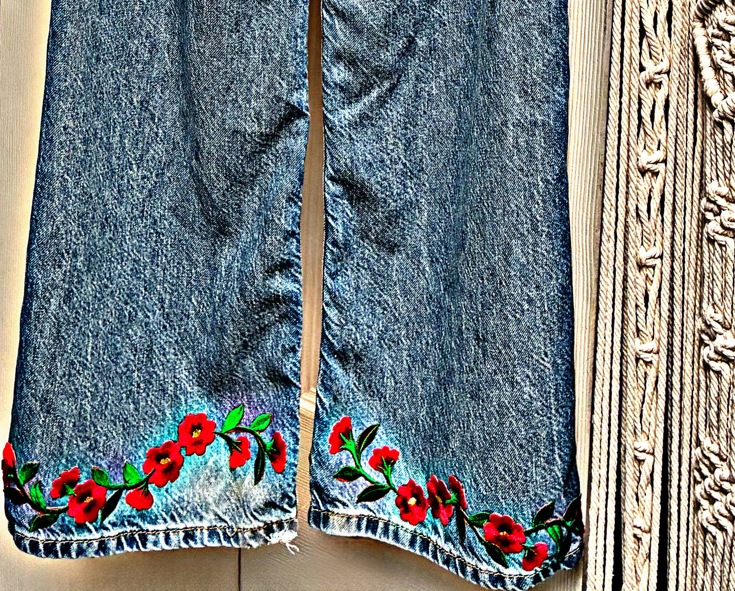 Poppy Chain Denim | Amity in Bloom Upcycled Design