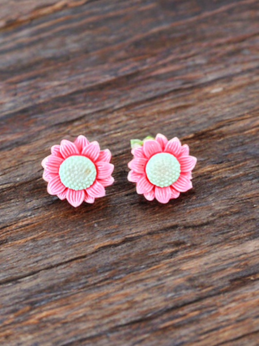 Coral Me Sunshine Studs | Amity in Bloom Original
