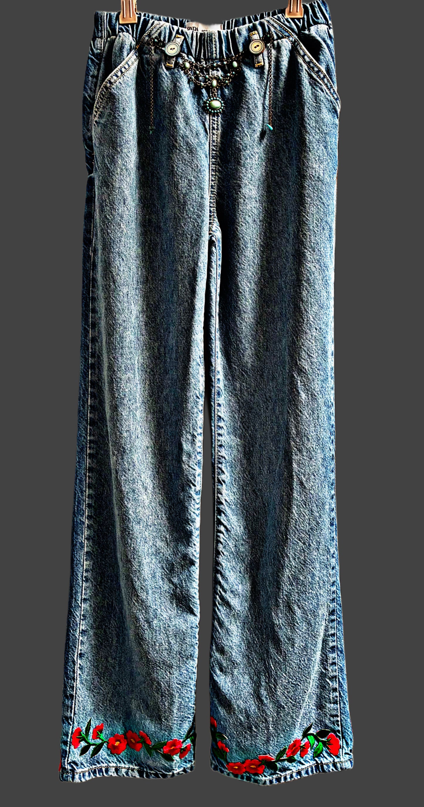 Poppy Chain Denim | Amity in Bloom Upcycled Design