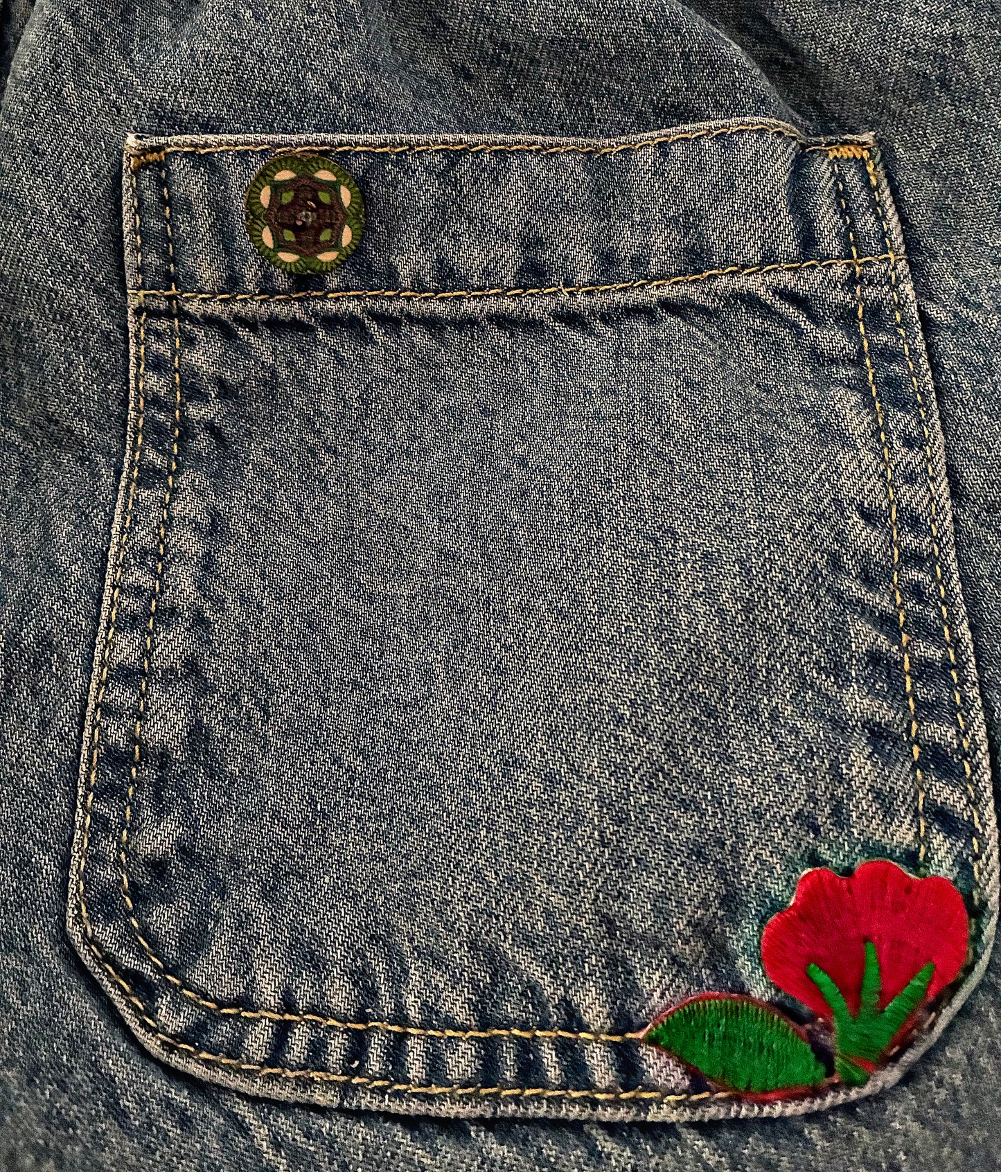 Poppy Chain Denim | Amity in Bloom Upcycled Design