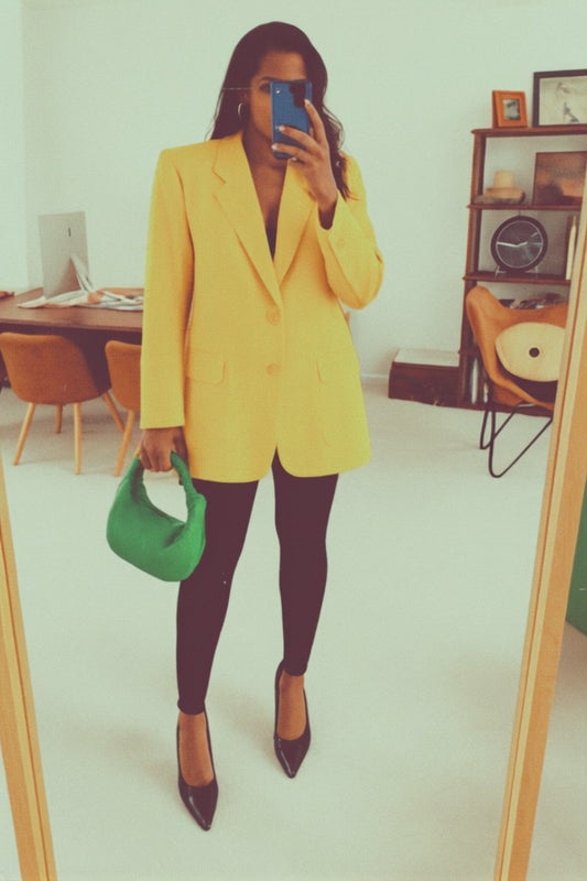 Christy Hall Radiant Yellow Blazer - Sz 8