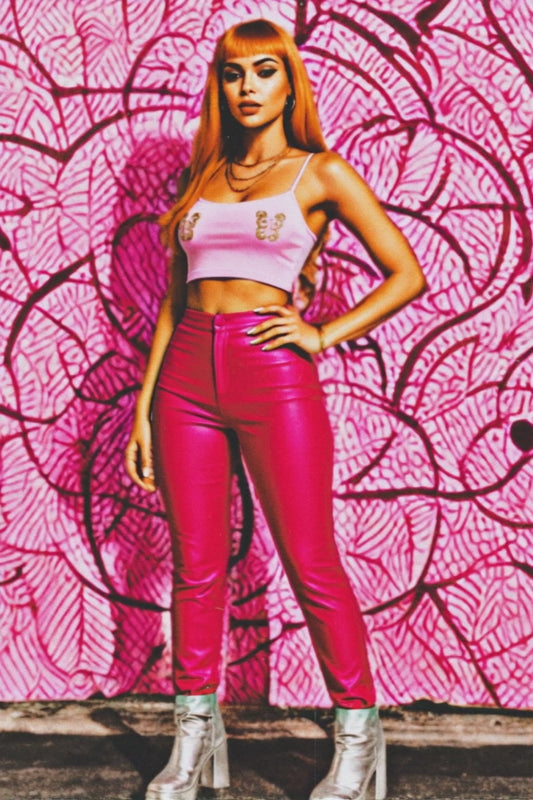 ✨Neon Pink Punch Hot & Delicious Pants - Sz M ✨