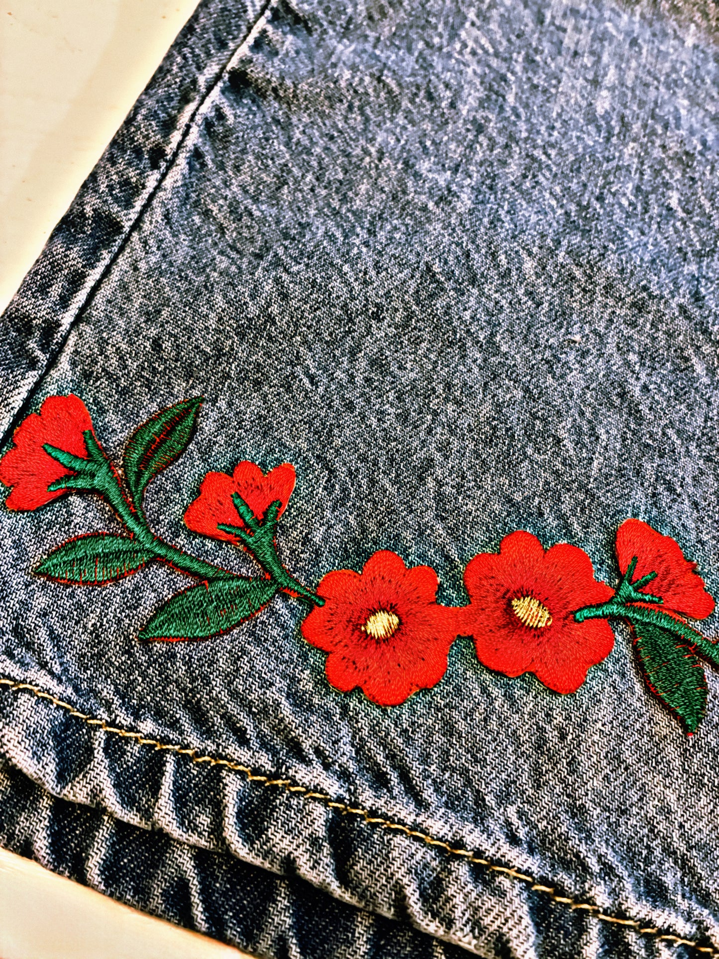 Poppy Chain Denim | Amity in Bloom Upcycled Design