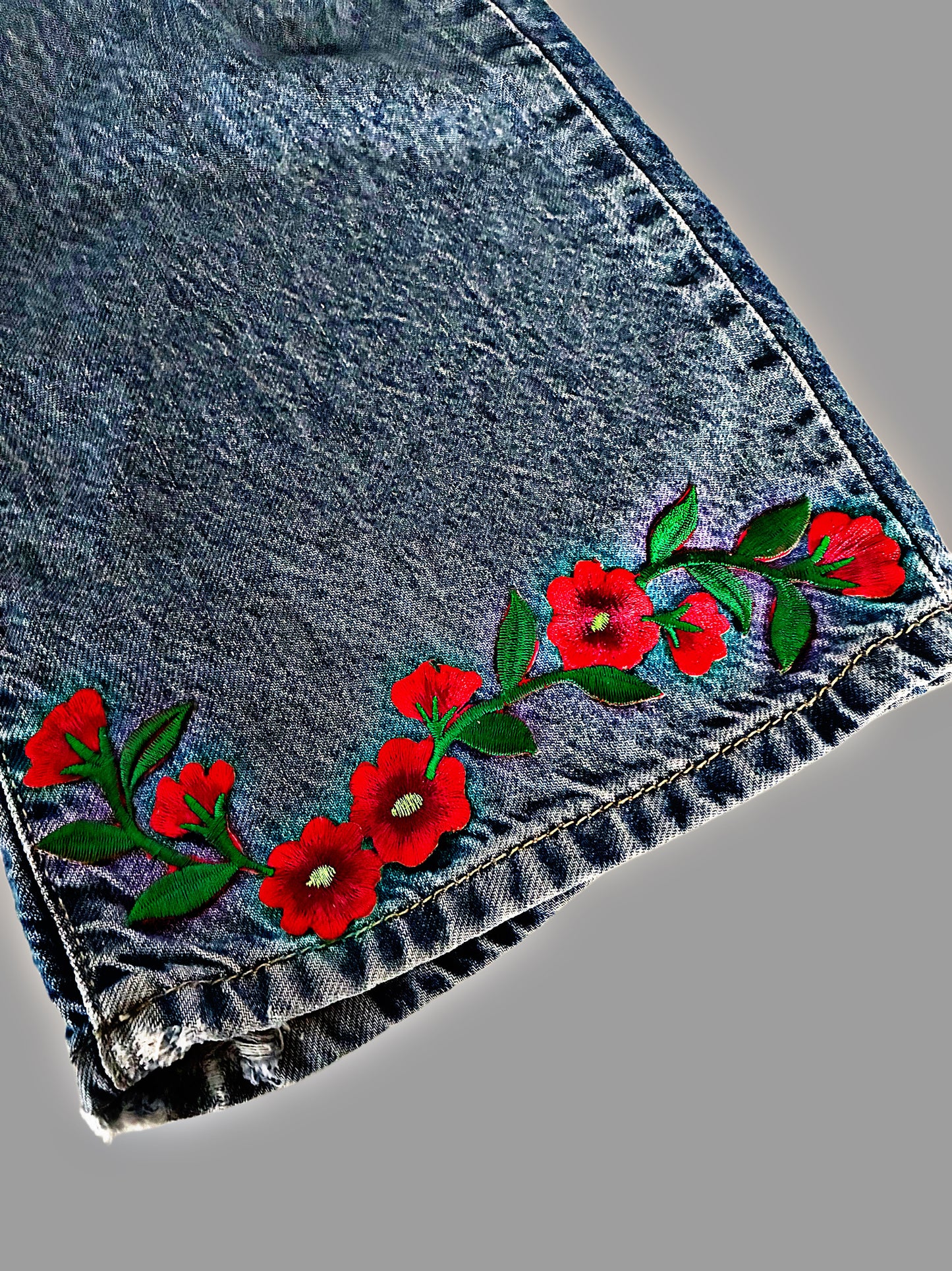 Poppy Chain Denim | Amity in Bloom Upcycled Design