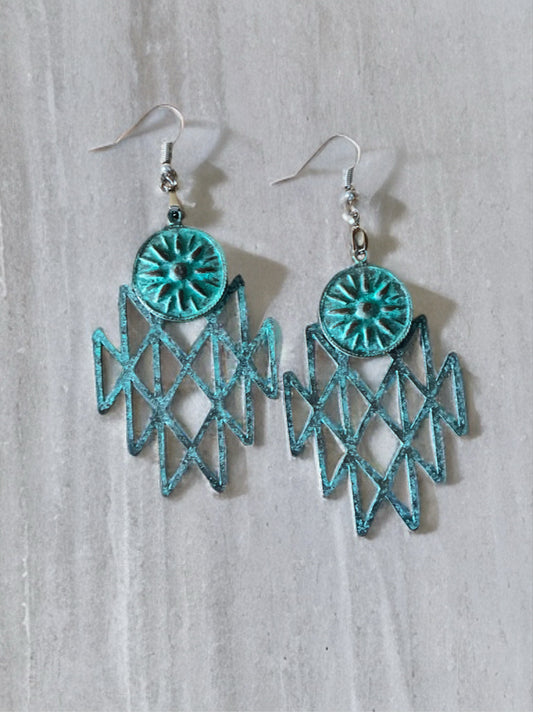 Canyon Echo Patina Earrings | Amity in Bloom Original