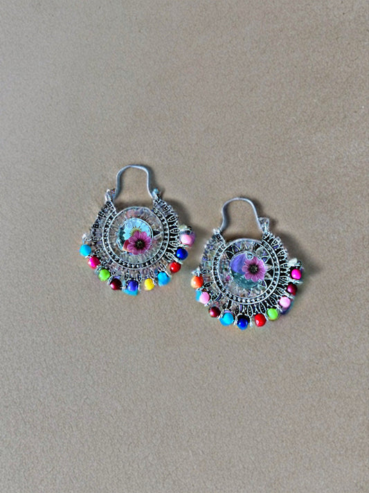Petal Wheel Earrings | Amity in Bloom Upcycled Design
