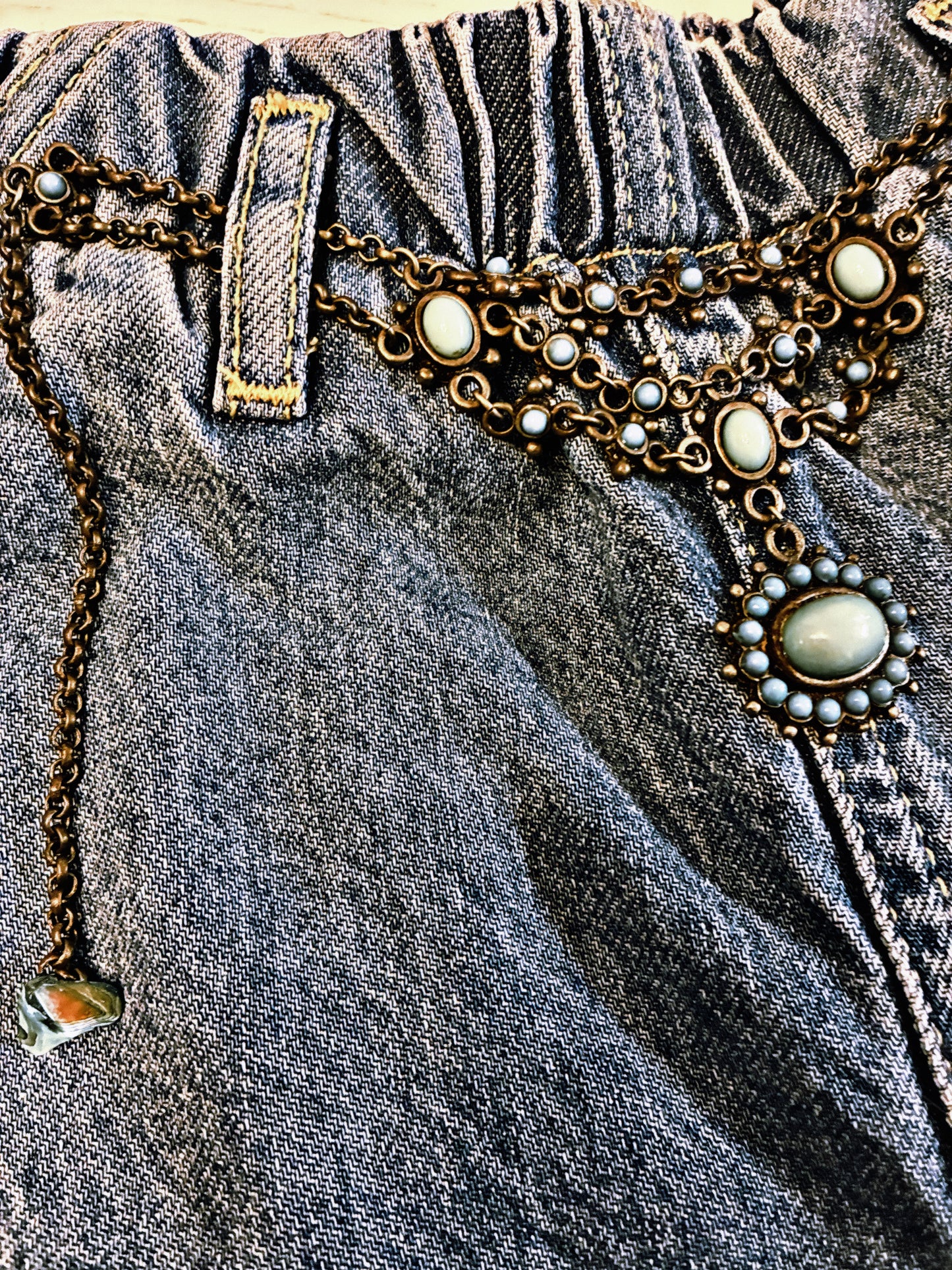 Poppy Chain Denim | Amity in Bloom Upcycled Design