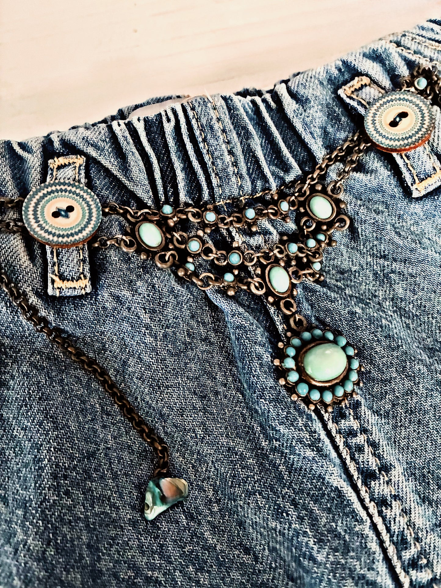 Poppy Chain Denim | Amity in Bloom Upcycled Design